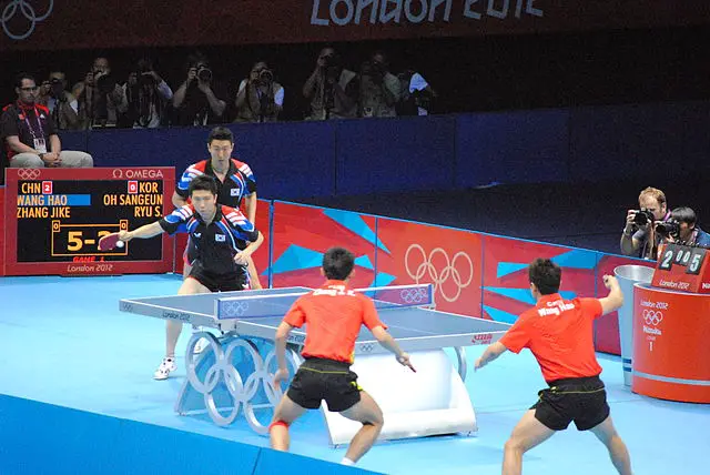 China vs Korea men's table tennis at 2012 Olympic Games