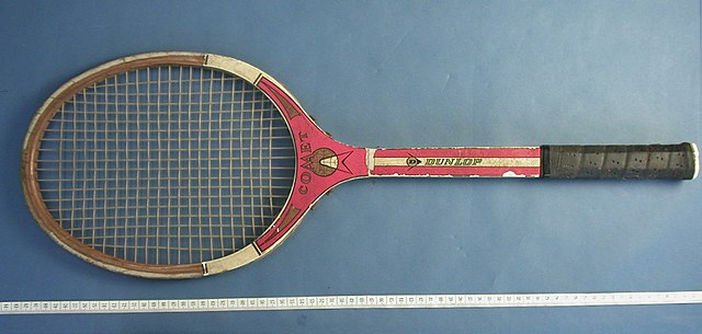 A Classic Dunlop Wooden Tennis Racket