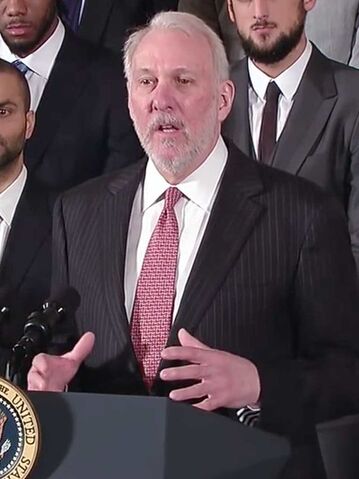 Coach Pop Speaking at the White House