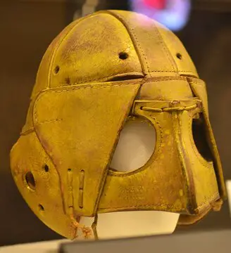 Old football helmet