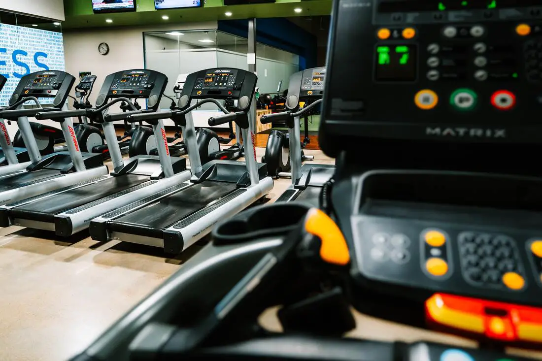 Treadmills in a gym photo